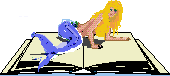 GA GIF of a mermaid on a book